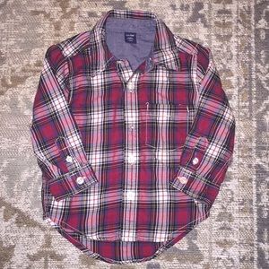 babyGap plaid button up shirt